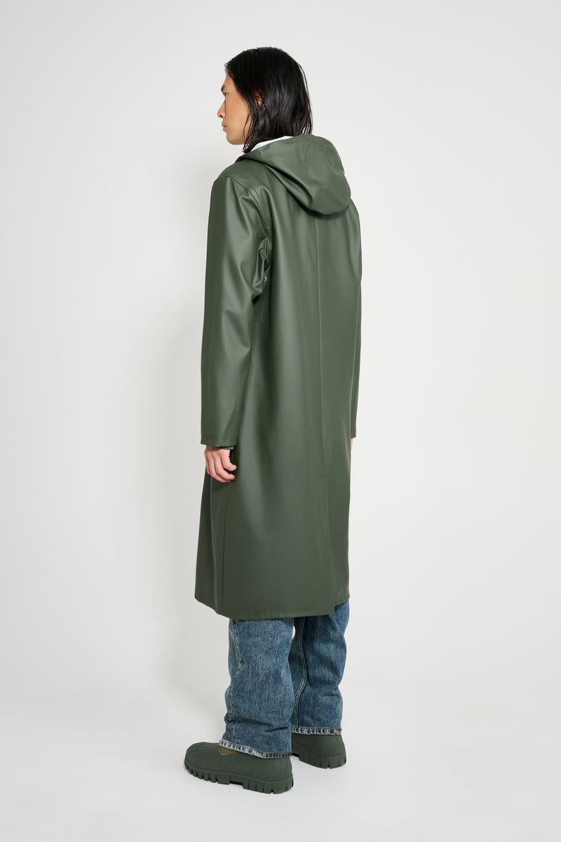 Stutterheim Stockholm Long Raincoat Green