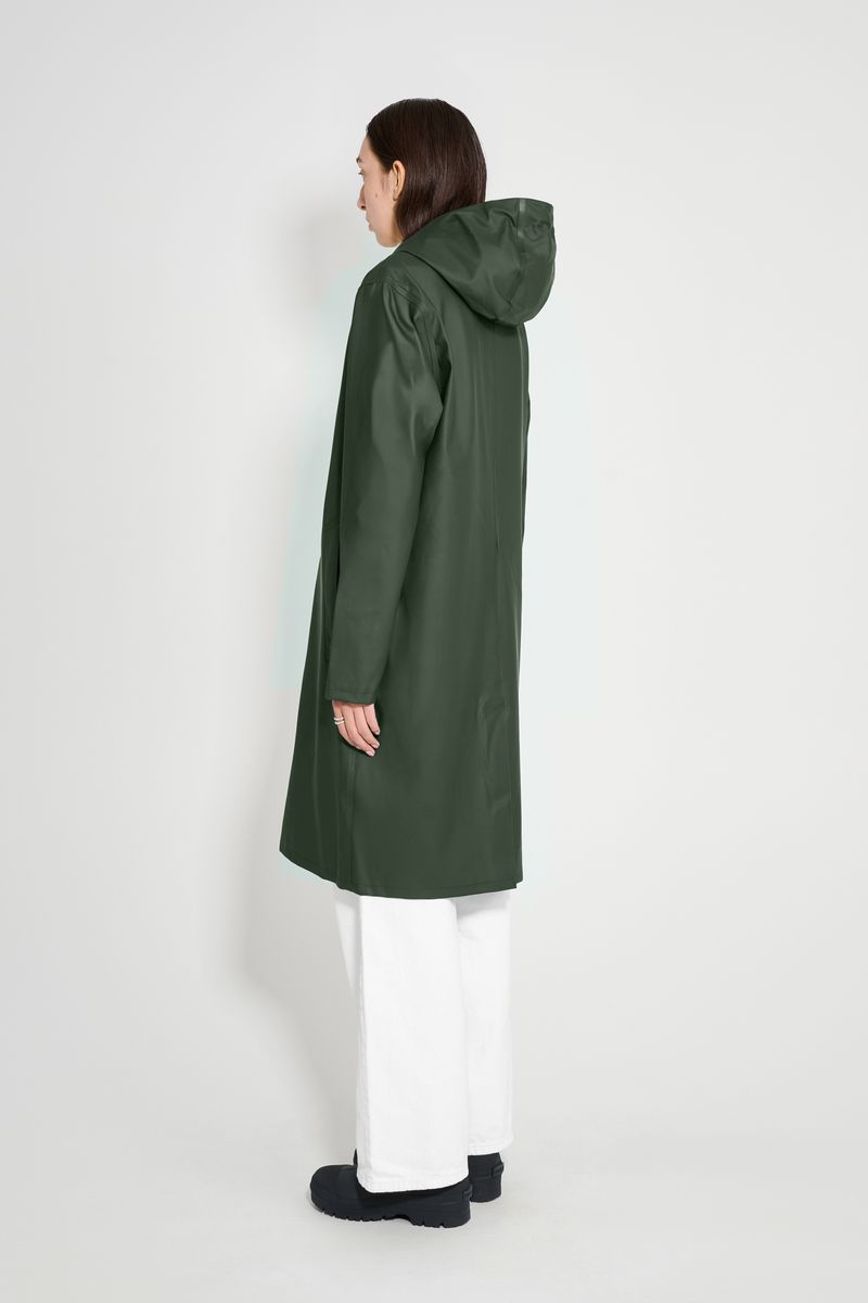 Stutterheim Stockholm Long Raincoat Green