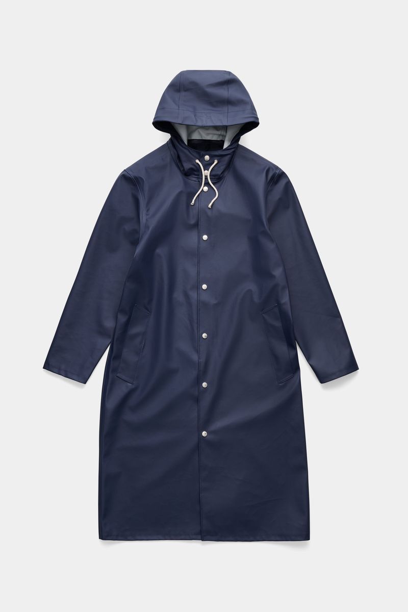 stutterheim Stockholm Long Raincoat Navy
