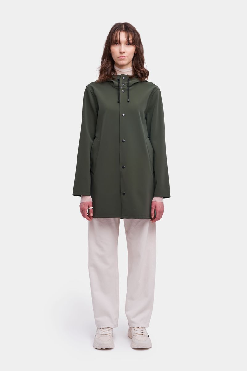 Stutterheim Stockholm Matte Raincoat Dark Green