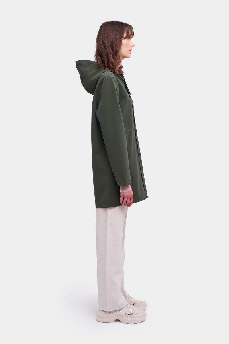 Stutterheim Stockholm Matte Raincoat Dark Green