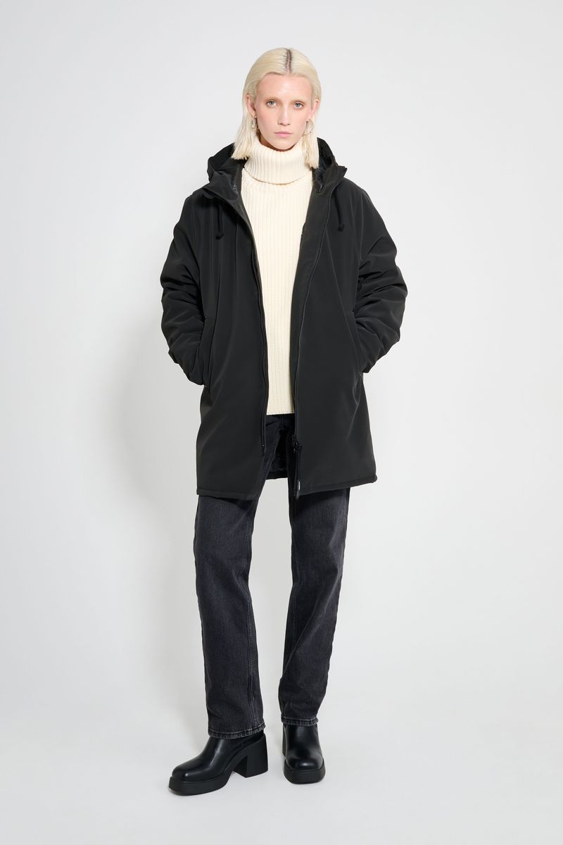 Stutterheim Stockholm Matte Winter Coat Black