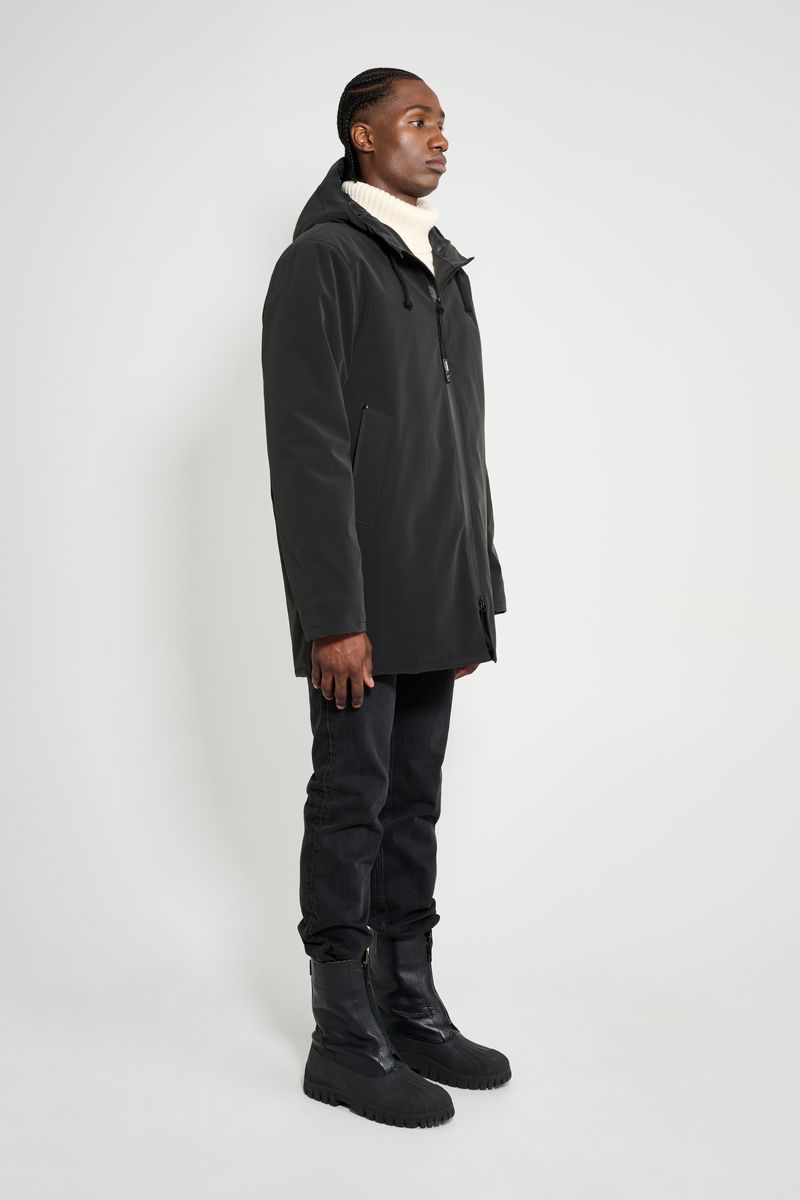 Stutterheim Stockholm Matte Winter Coat Black