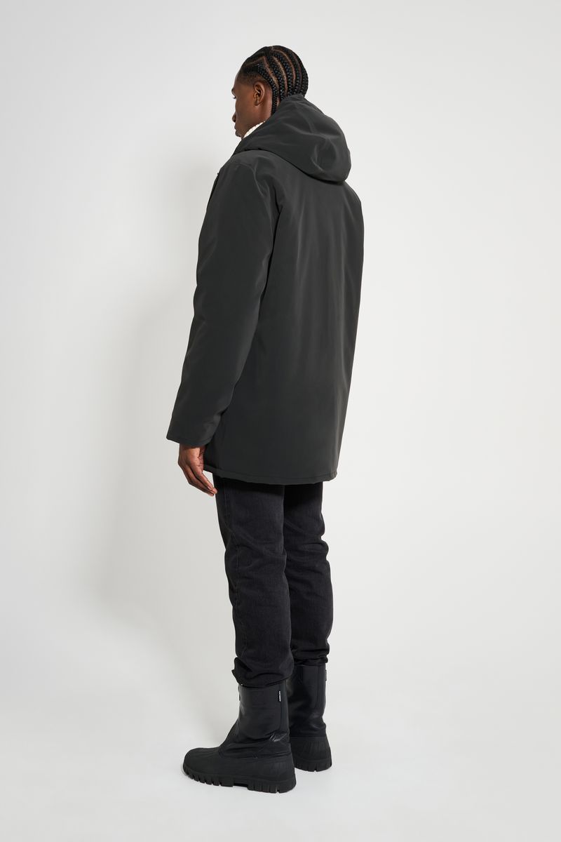 Stutterheim Stockholm Matte Winter Coat Black