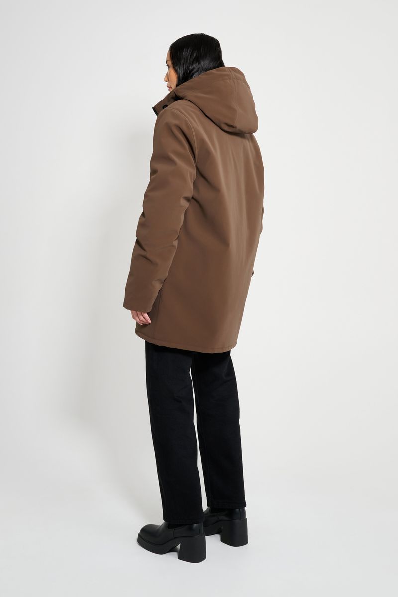 Stutterheim Stockholm Matte Winter Coat Dark Brown