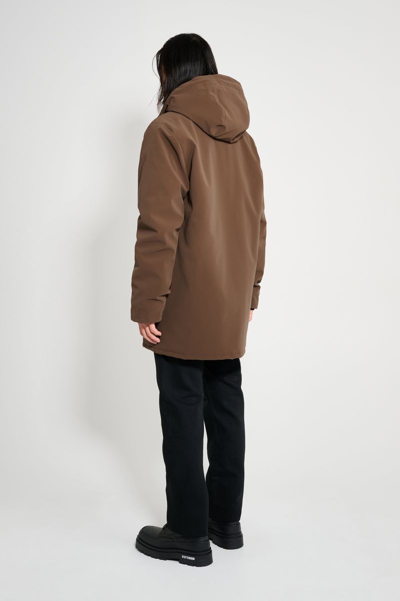 Stutterheim Stockholm Matte Winter Coat Dark Brown