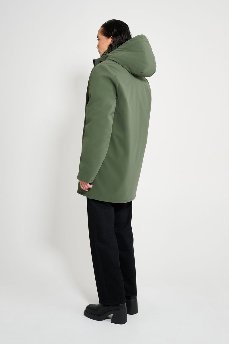 Stutterheim Stockholm Matte Winter Coat Green