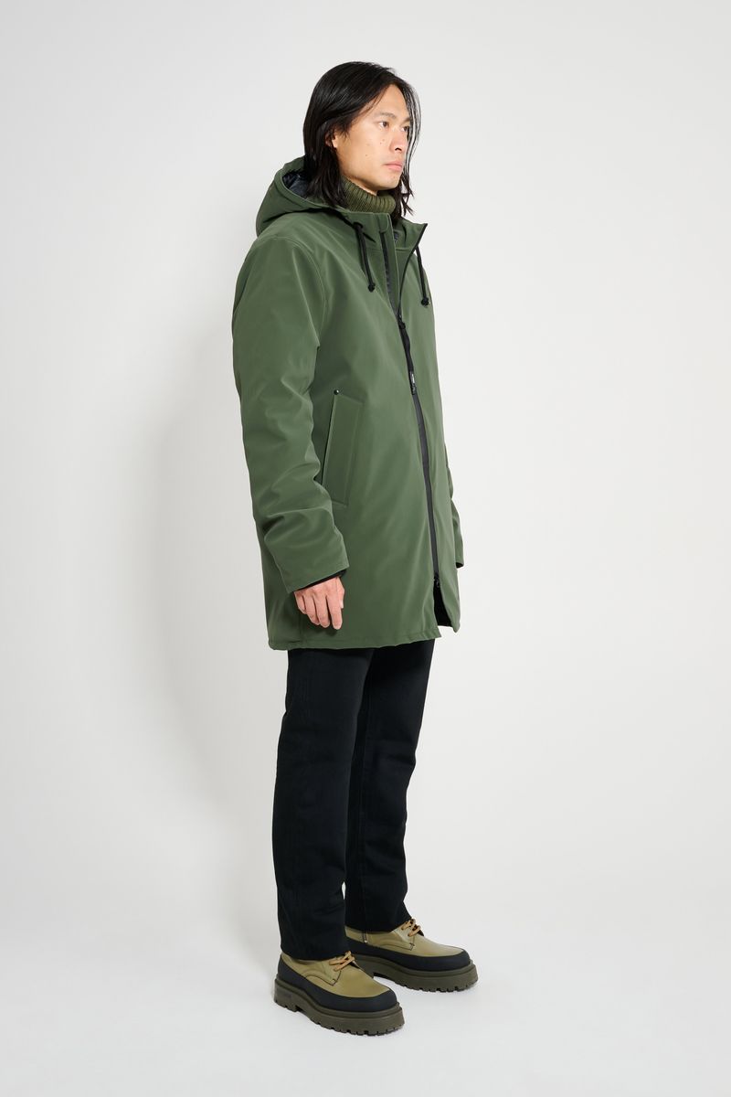Stutterheim Stockholm Matte Winter Coat Green
