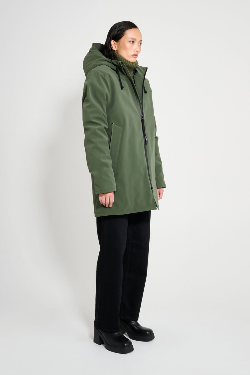 Stutterheim Stockholm Matte Winter Coat Green