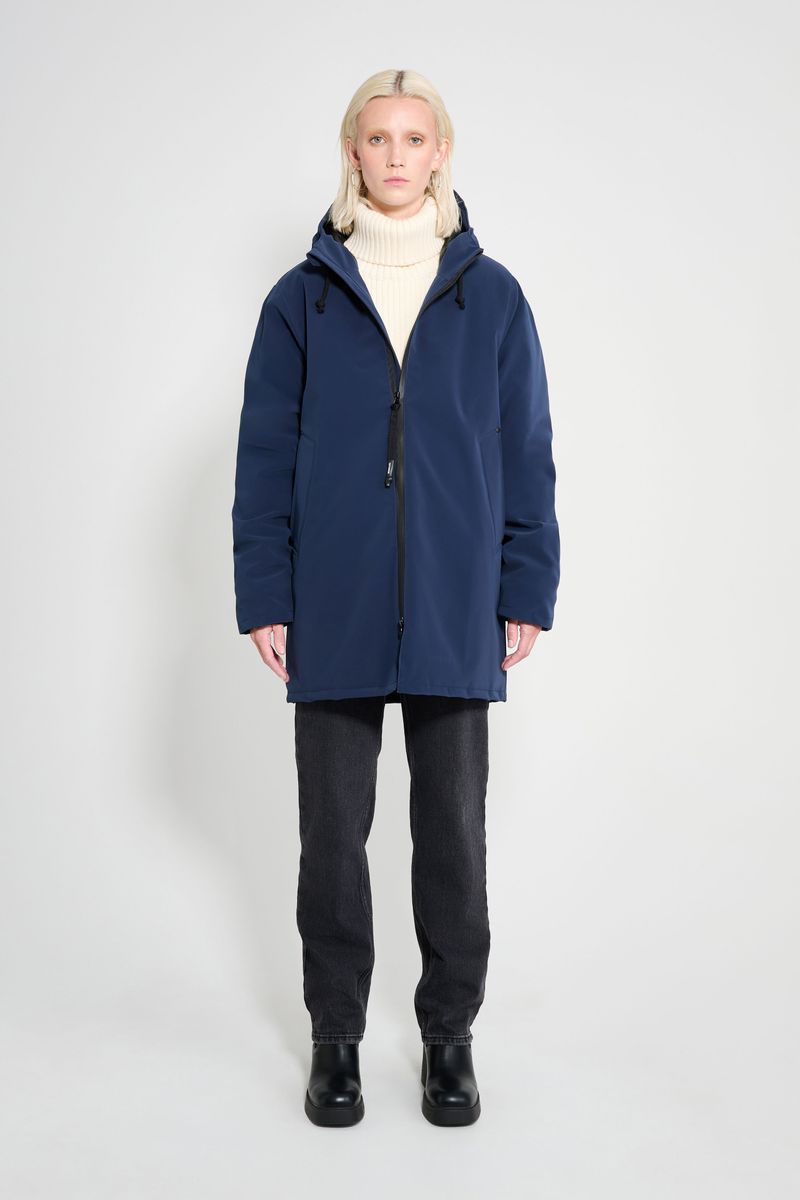 Stutterheim Stockholm Matte Winter Coat Navy