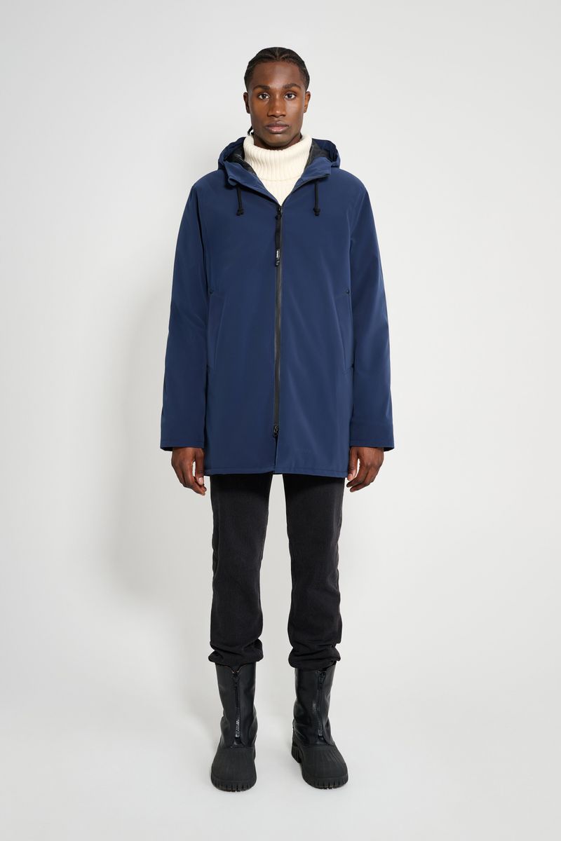 Stutterheim Stockholm Matte Winter Coat Navy