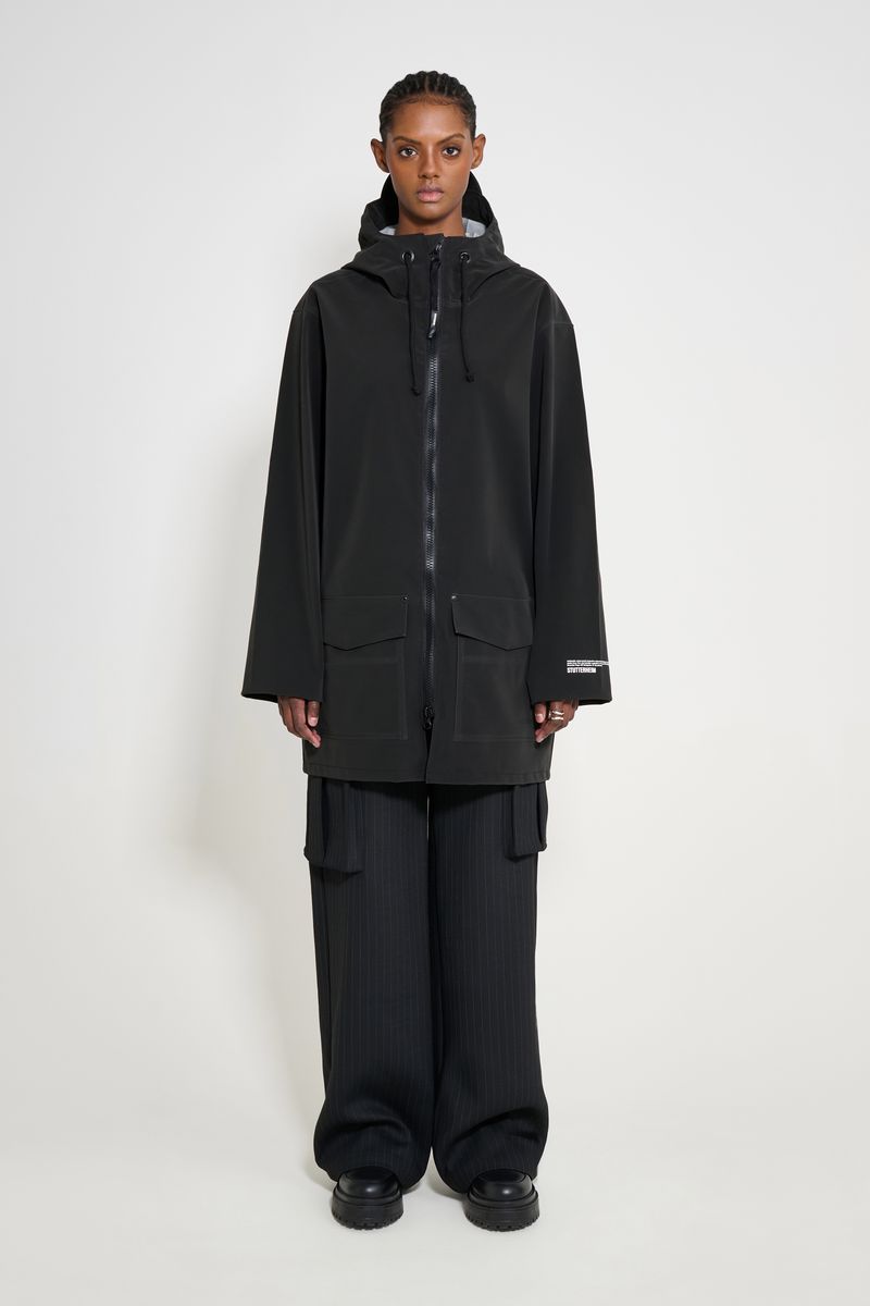 Stutterheim Stockholm Patch Raincoat Black
