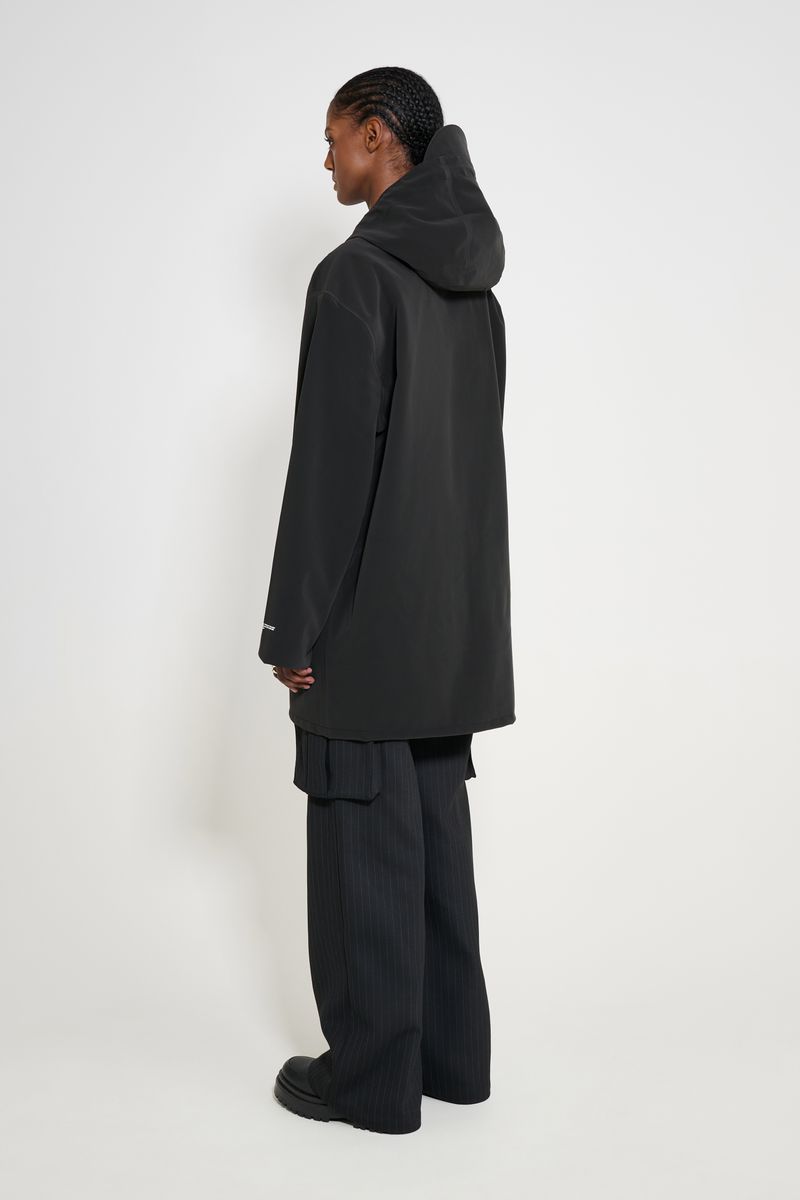 Stutterheim Stockholm Patch Raincoat Black