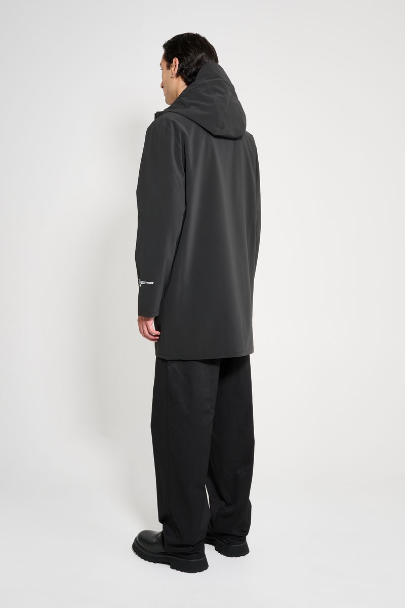 Stutterheim Stockholm Patch Raincoat Black