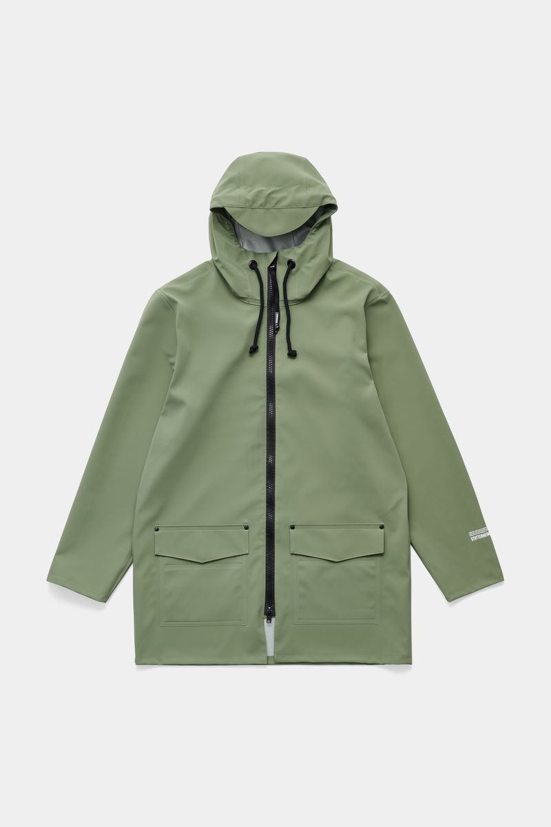 stutterheim Stockholm Patch Raincoat Dry Green