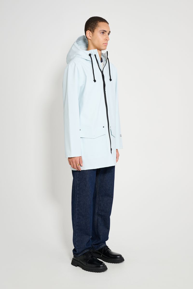 Stutterheim Stockholm Patch Raincoat Frost Grey