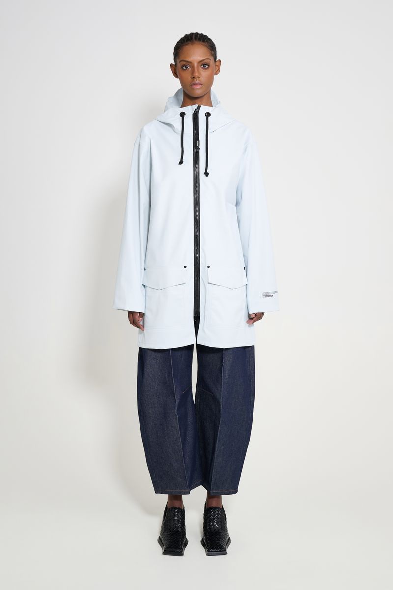 Stutterheim Stockholm Patch Raincoat Frost Grey