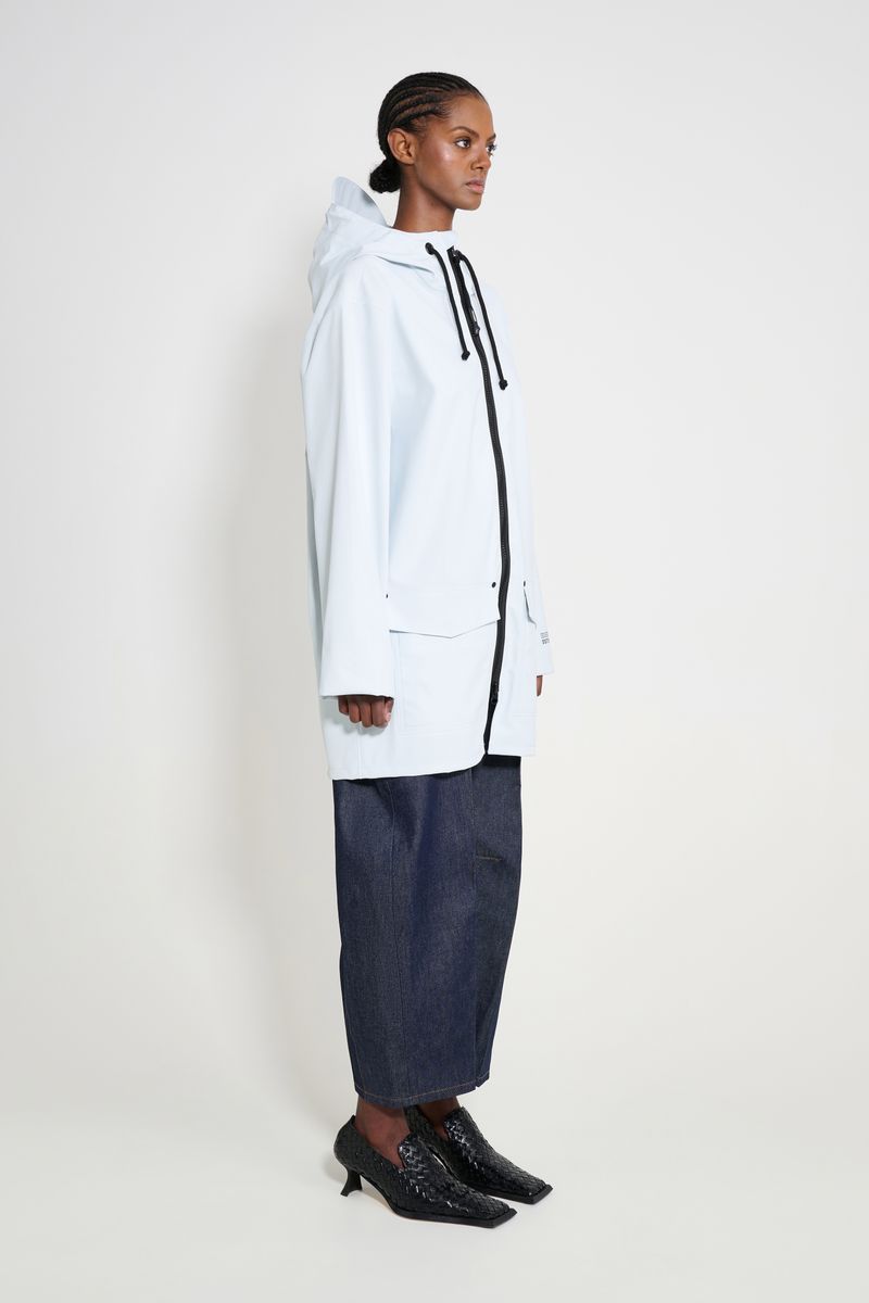 Stutterheim Stockholm Patch Raincoat Frost Grey