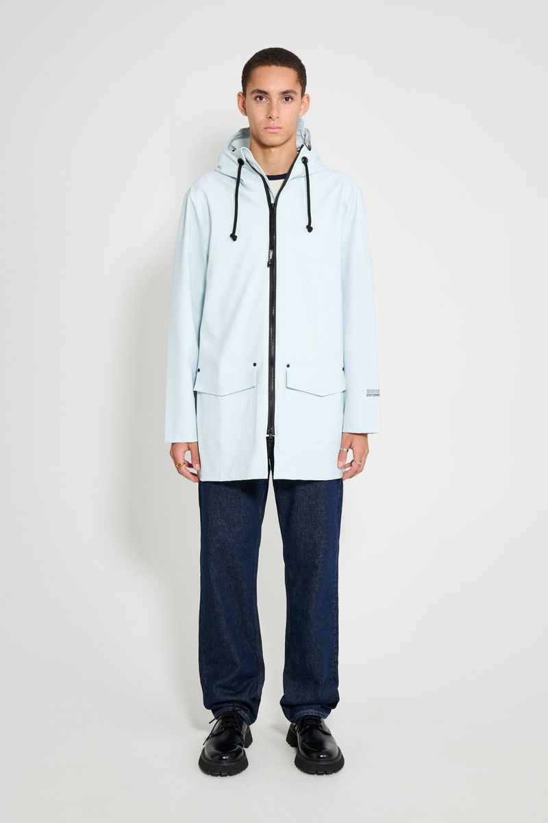 Stutterheim Stockholm Patch Raincoat Frost Grey