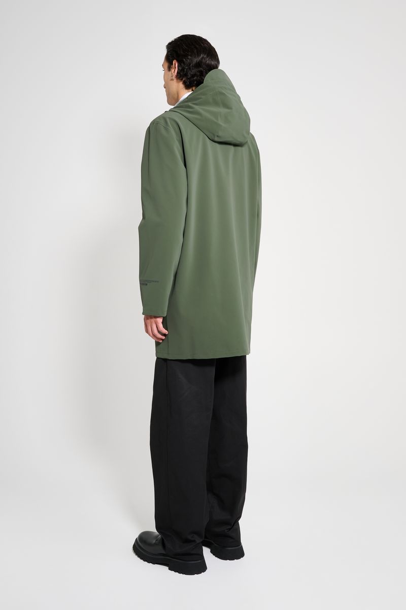 Stutterheim Stockholm Patch Raincoat Green