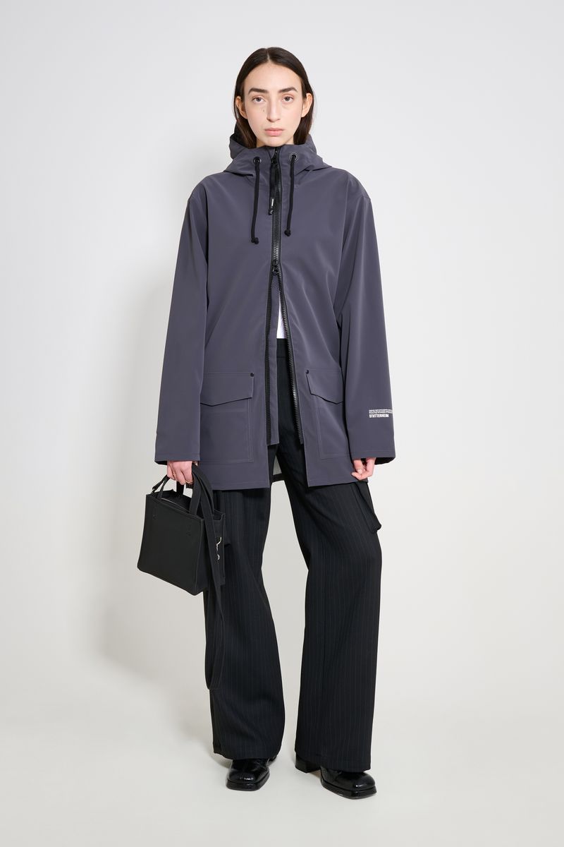 Stutterheim Stockholm Patch Raincoat Mystic Blue