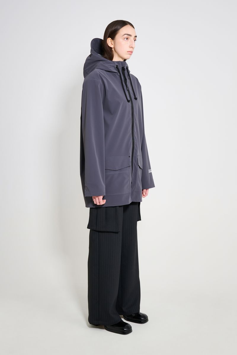 Stutterheim Stockholm Patch Raincoat Mystic Blue