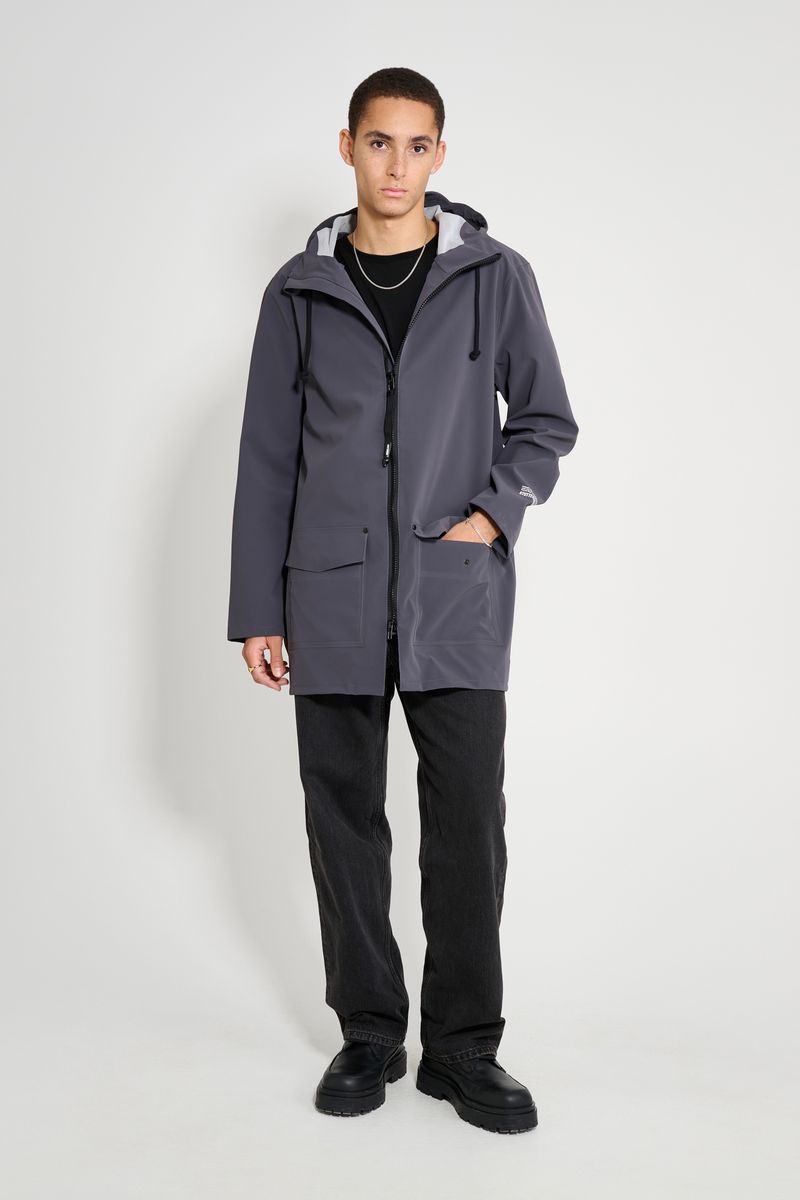 Stutterheim Stockholm Patch Raincoat Mystic Blue