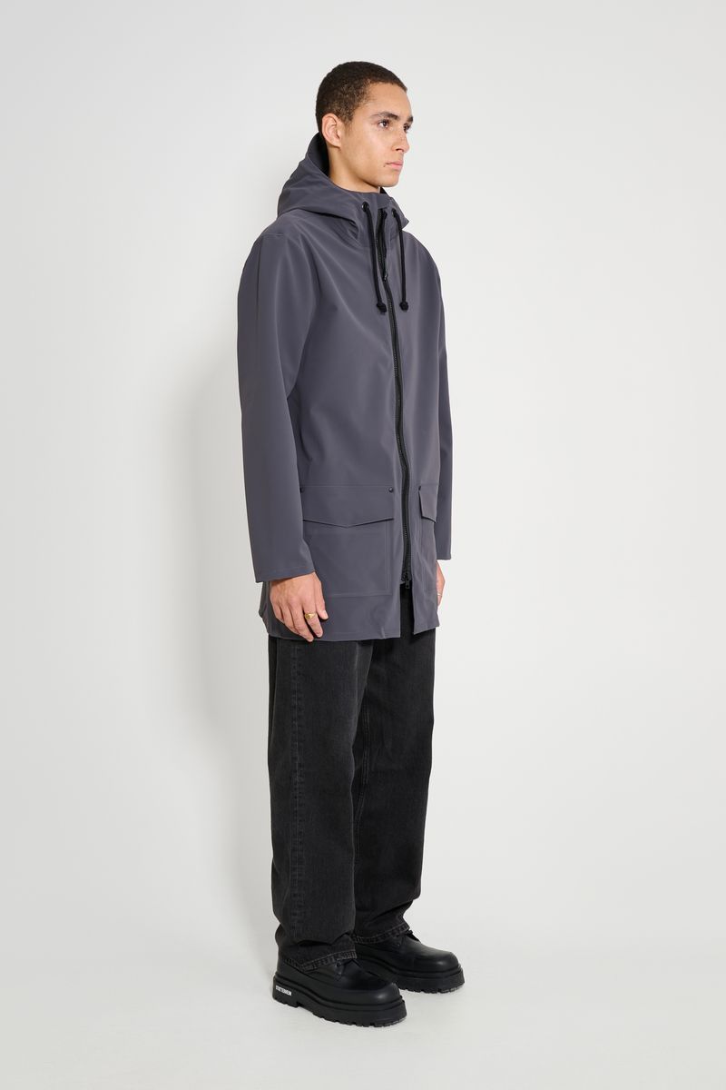 Stutterheim Stockholm Patch Raincoat Mystic Blue