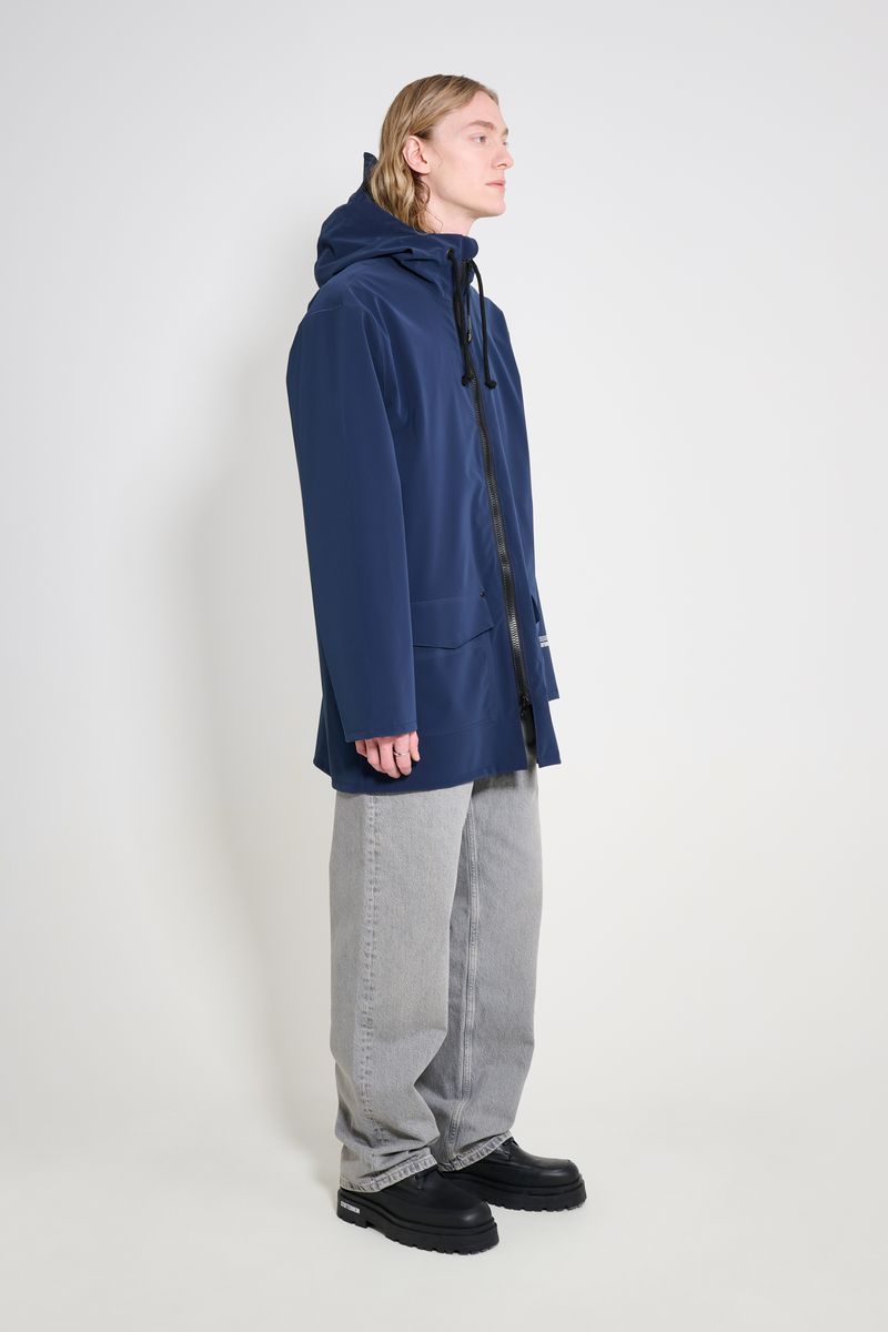 Stutterheim Stockholm Patch Raincoat Navy