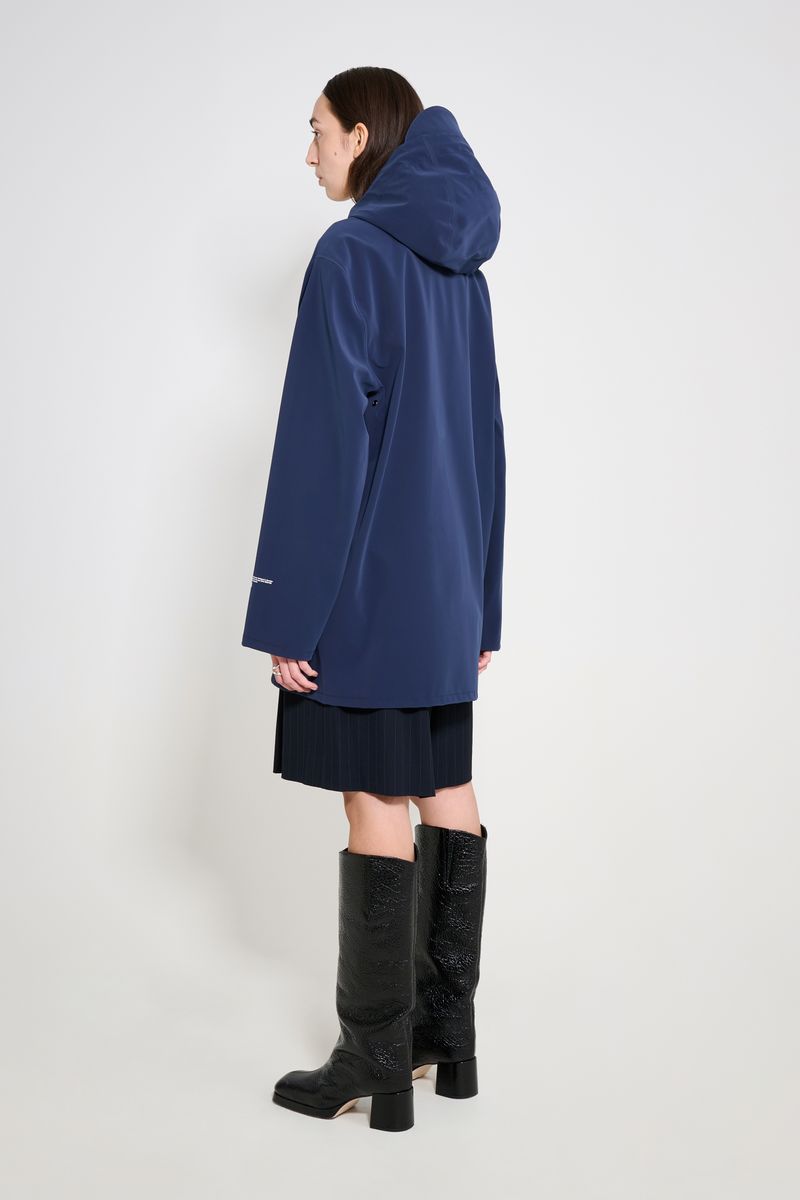 Stutterheim Stockholm Patch Raincoat Navy