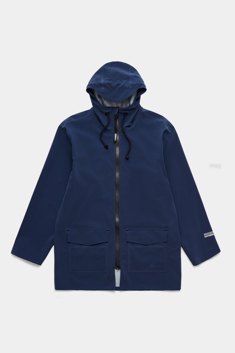 stutterheim Stockholm Patch Raincoat Navy