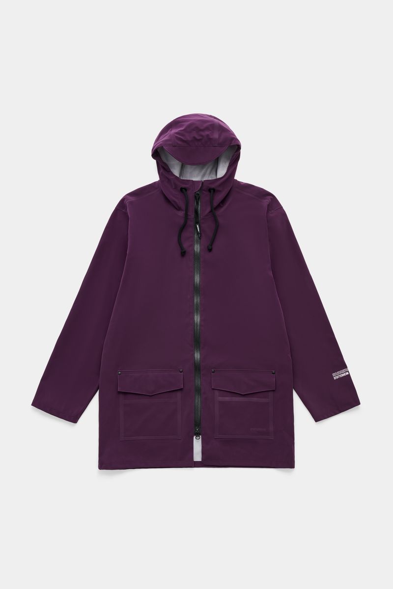 stutterheim Stockholm Patch Raincoat Purple Haze