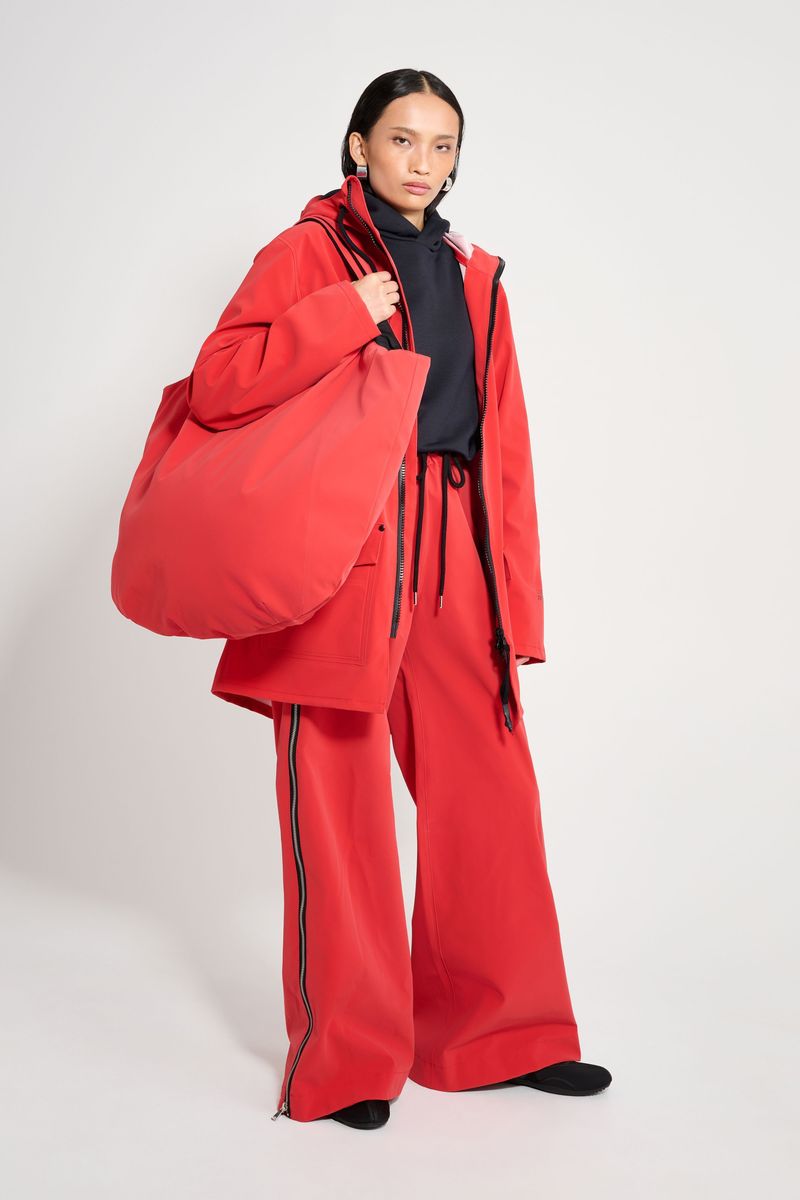Stutterheim Stockholm Patch Raincoat Washed Red