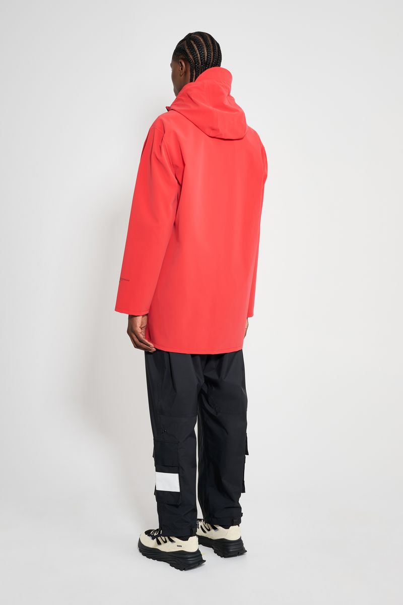 Stutterheim Stockholm Patch Raincoat Washed Red
