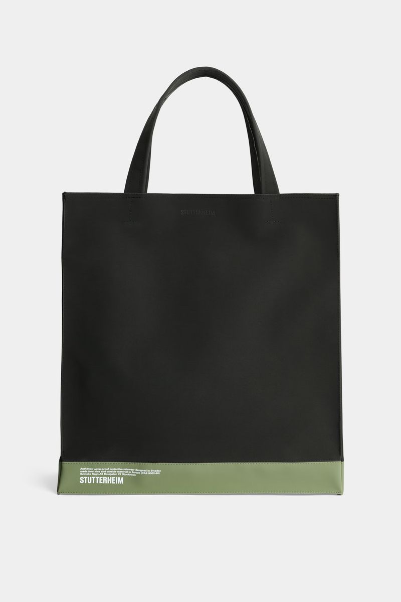 Stutterheim Stylist Bag Matte Black/Dry Green