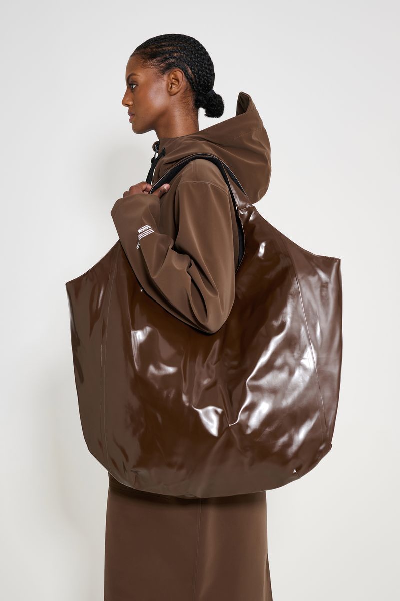 Stutterheim Svea Puffer Bag Opal Dark Brown