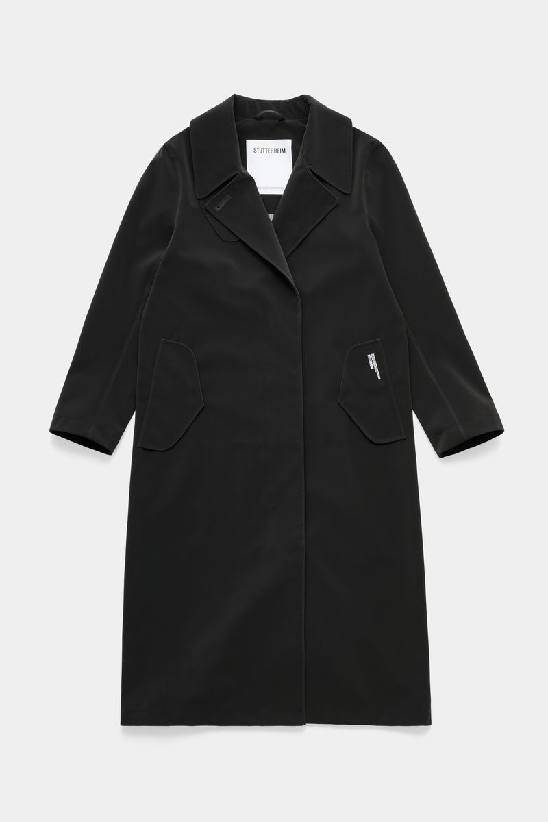 stutterheim Wayfair Trench Coat Black