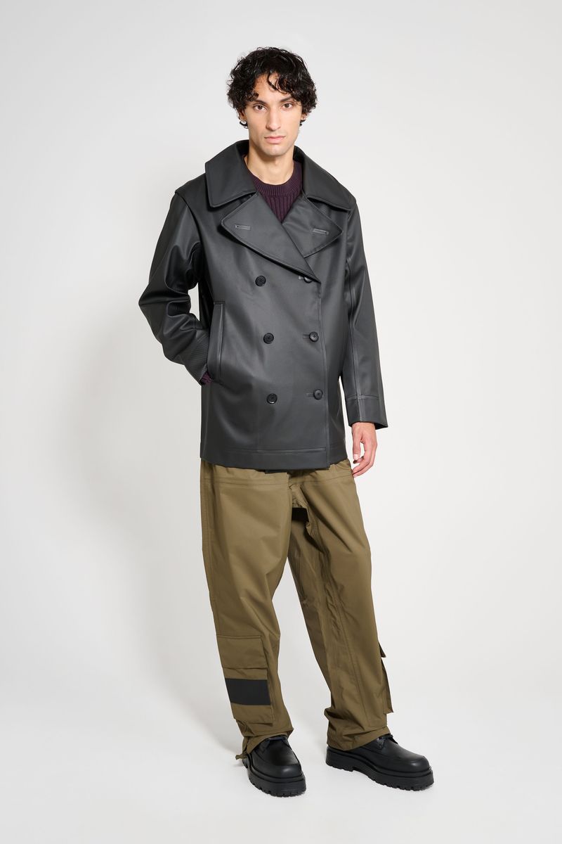 Stutterheim Tranholmen Double Breasted Raincoat Black
