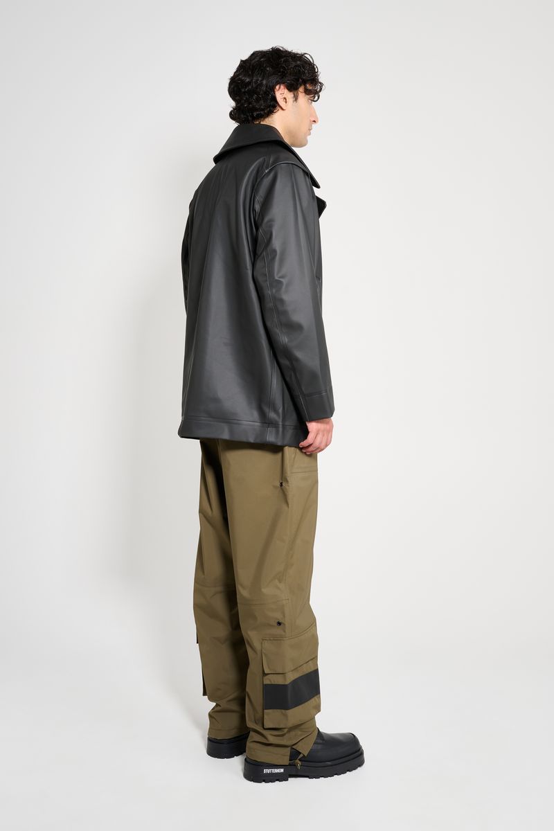 Stutterheim Tranholmen Double Breasted Raincoat Black