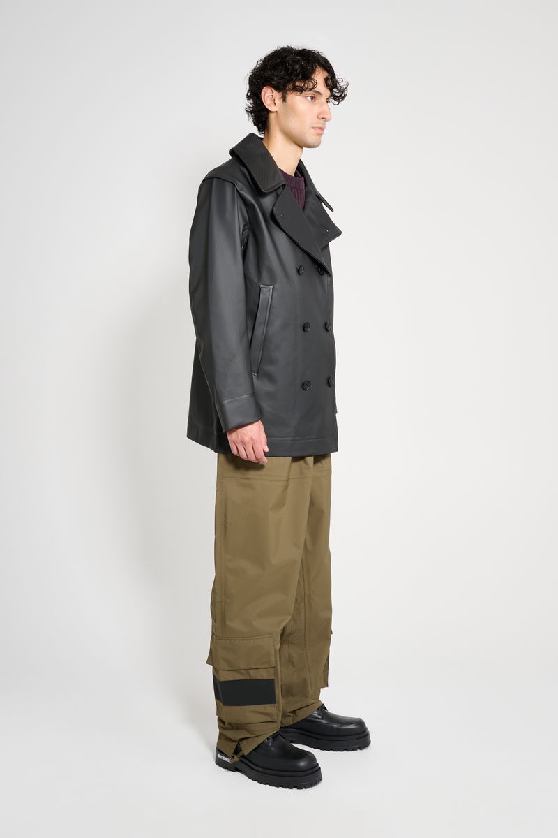 Stutterheim Tranholmen Double Breasted Raincoat Black