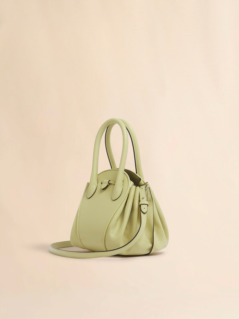 Stutterheim X Marni Acid Green Leather Tulipea Small Handbag