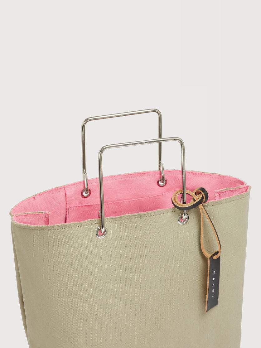 Stutterheim X Marni Beige Canvas Shopper With Metal Handles