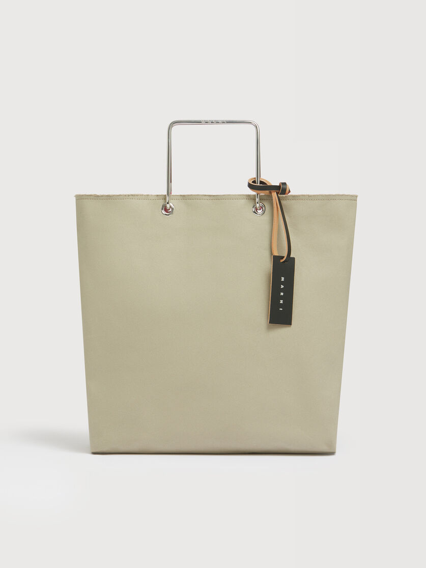 stutterheim x marni Beige canvas shopper with metal handles