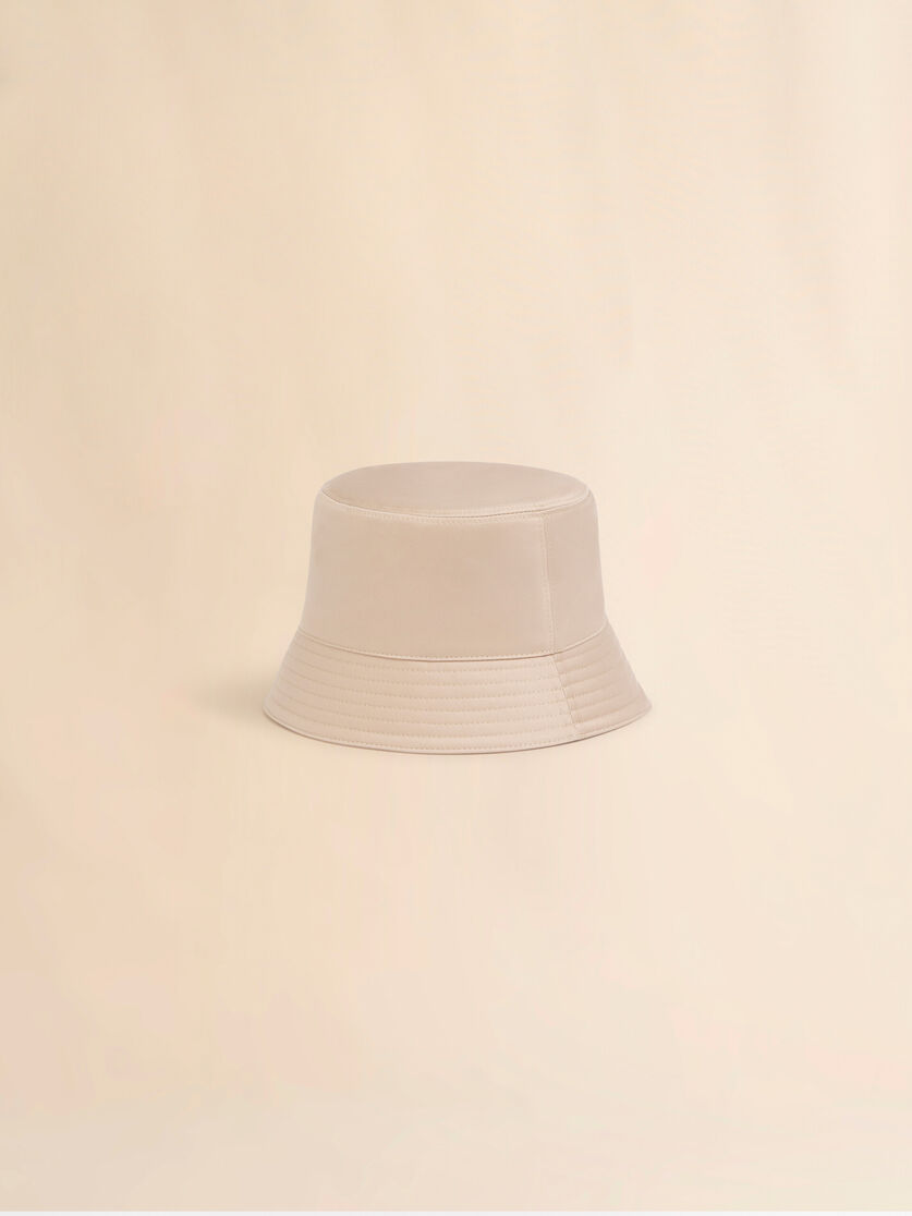 Stutterheim X Marni Beige Water-repellent Gabardine Bucket Hat With Embroidered Logo
