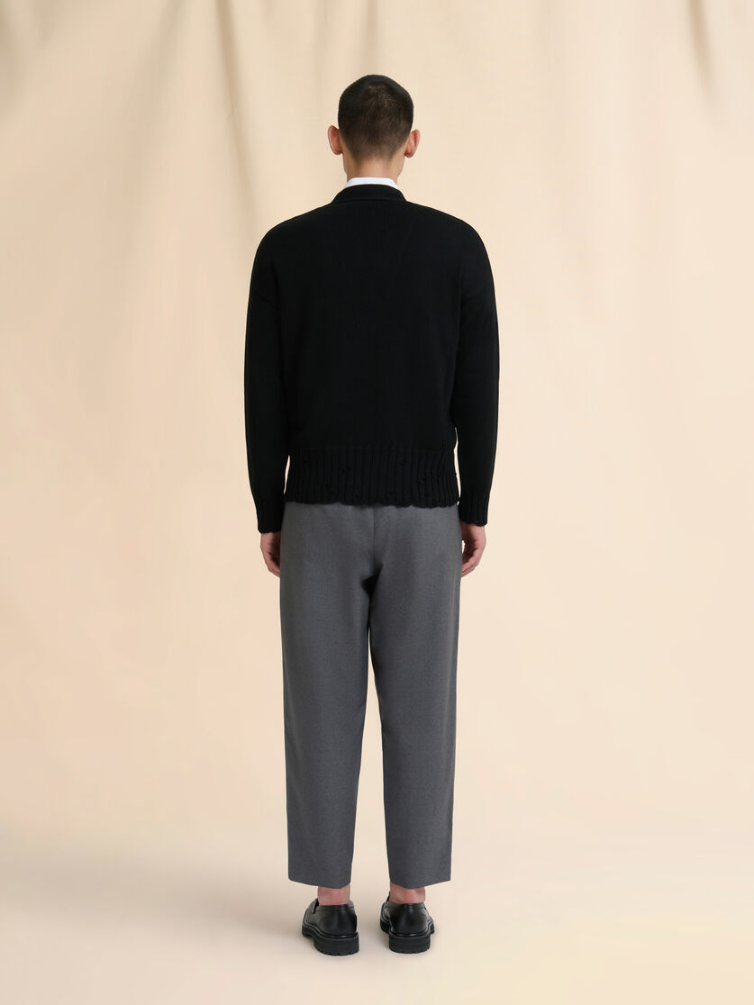 Stutterheim X Marni Black Cotton Cardigan With Marni Symbol