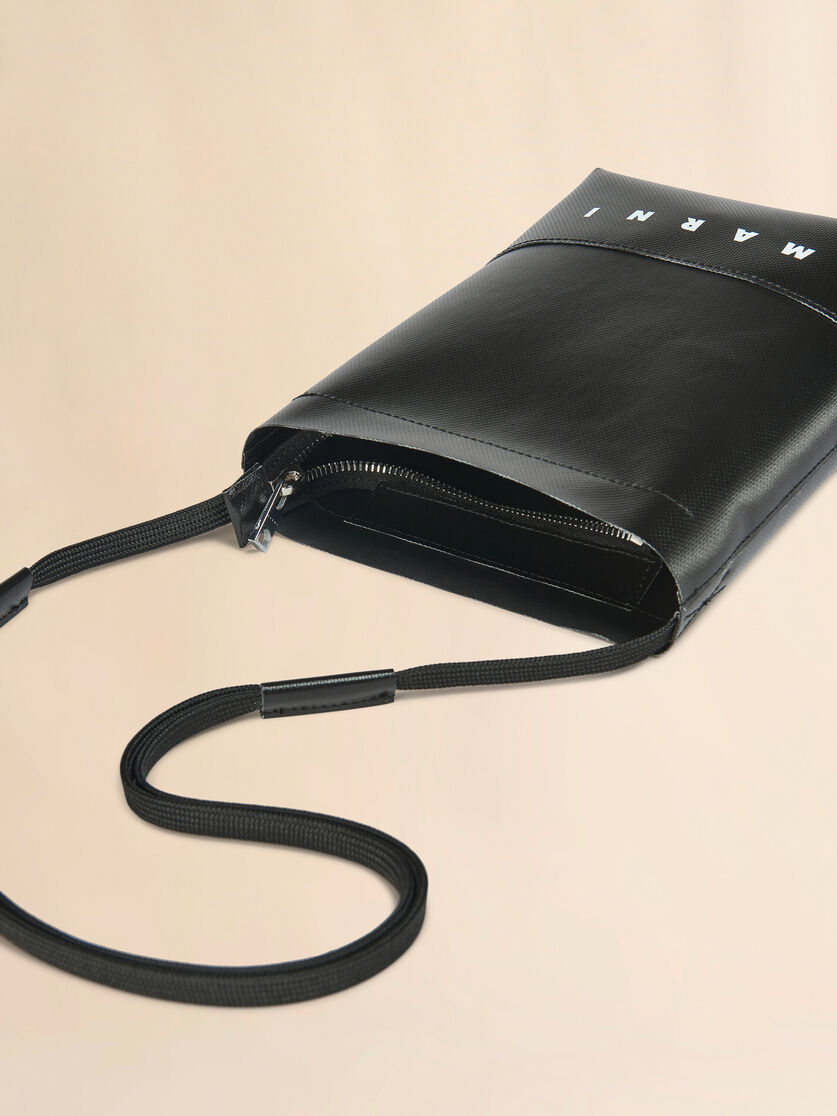 Stutterheim X Marni Black Crossbody Bag With Shoelace Strap