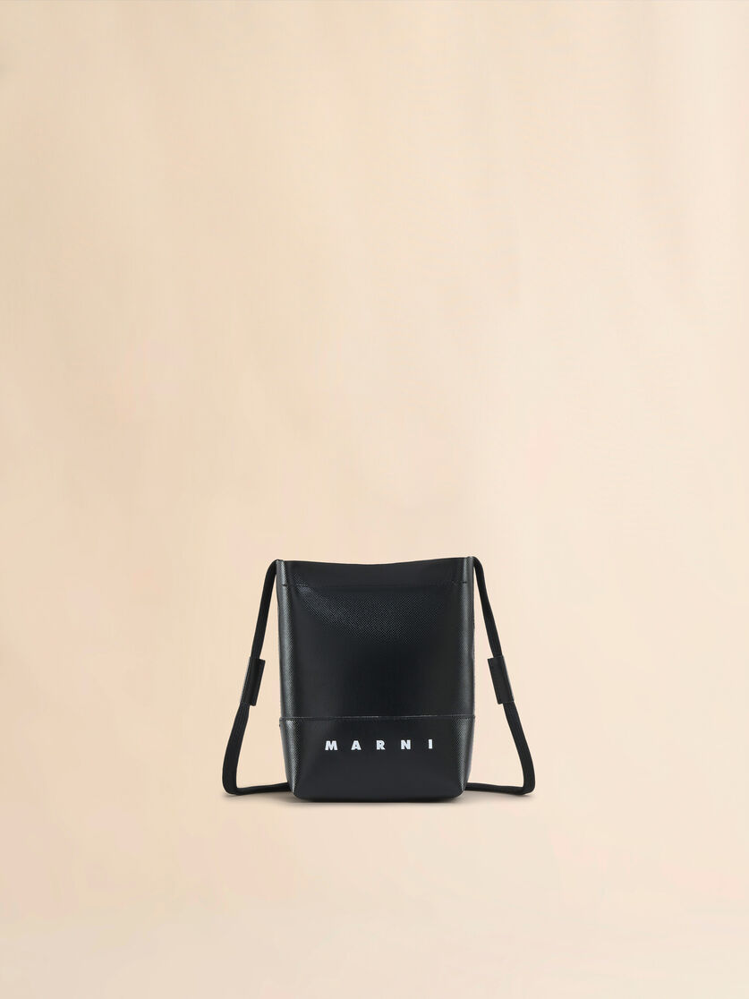 stutterheim x marni Black crossbody bag with shoelace strap