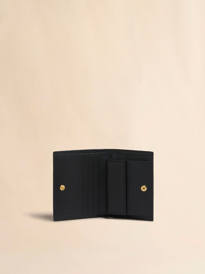 Stutterheim X Marni Black Leather Envelope Bifold Wallet