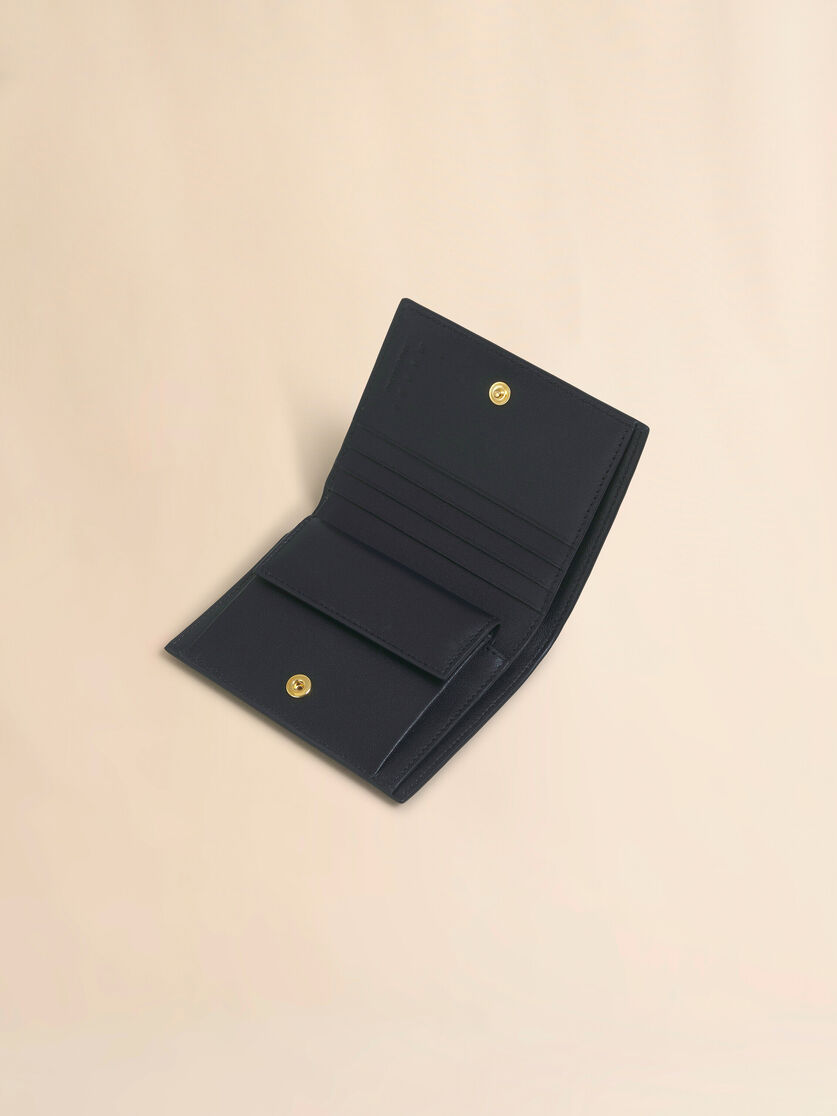 Stutterheim X Marni Black Leather Envelope Bifold Wallet