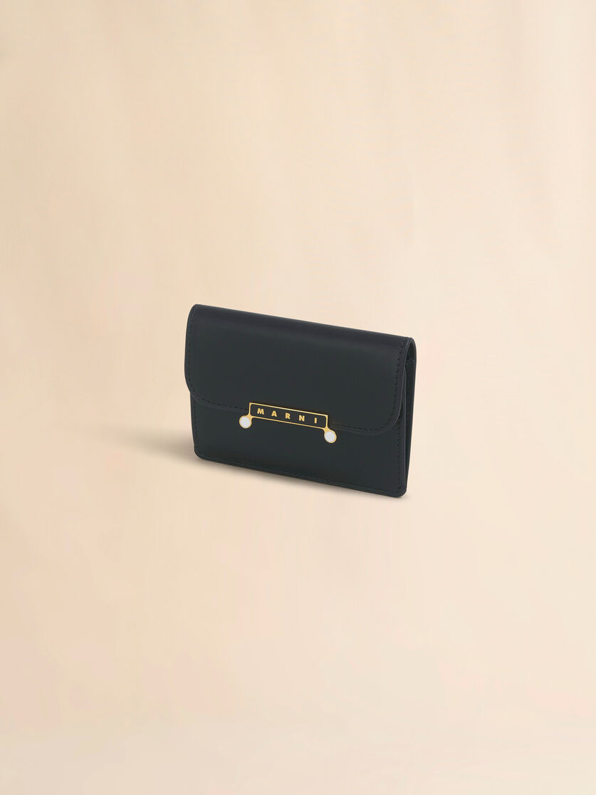 Stutterheim X Marni Black Leather Envelope Card Holder